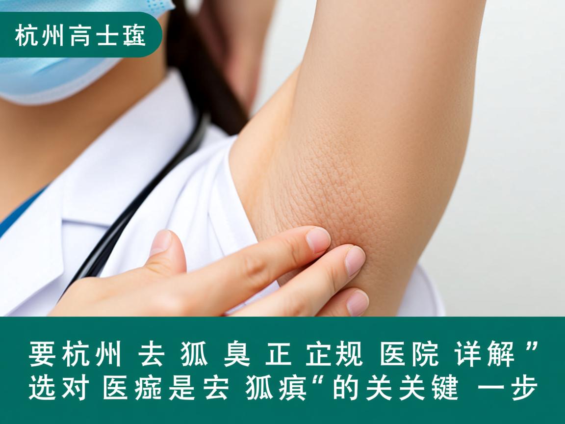 杭州去狐臭正规医院详解，选对医院是去狐臭的关键一步