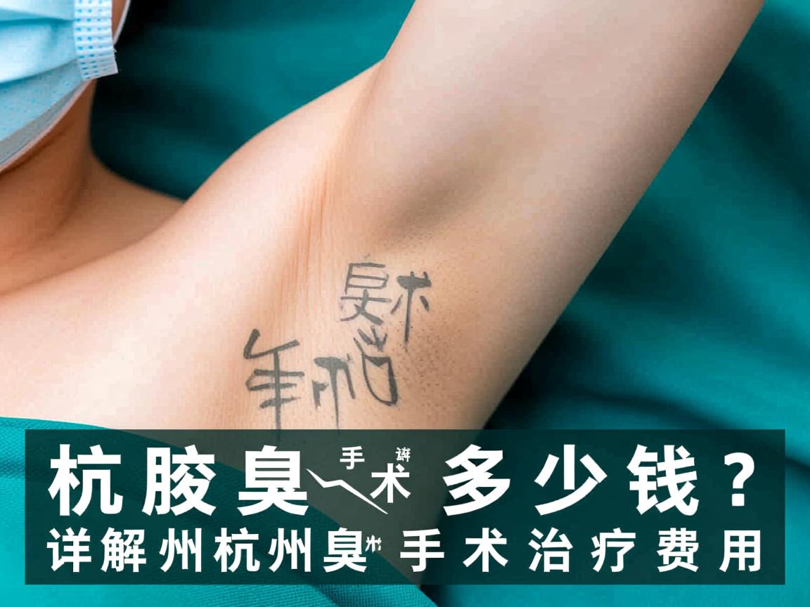 杭州腋臭手术多少钱？详解杭州腋臭手术治疗费用