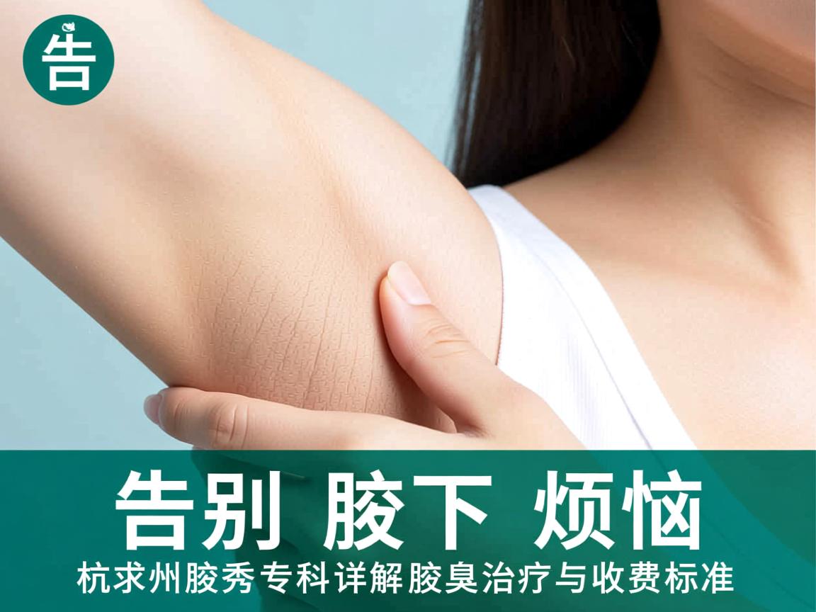 告别腋下烦恼，杭州腋秀专科详解腋臭治疗与收费标准