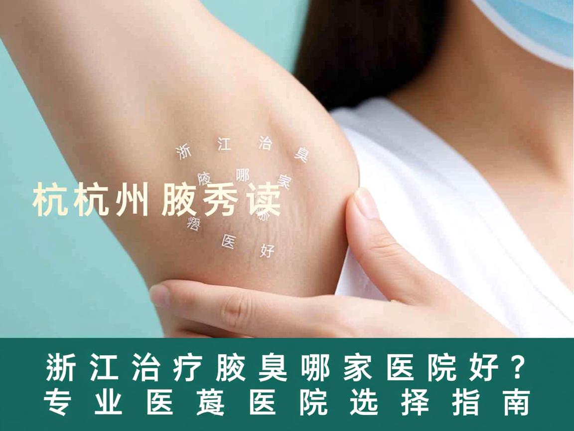 杭州腋秀解读，浙江治疗腋臭哪家医院好？专业治疗腋臭医院选择指南