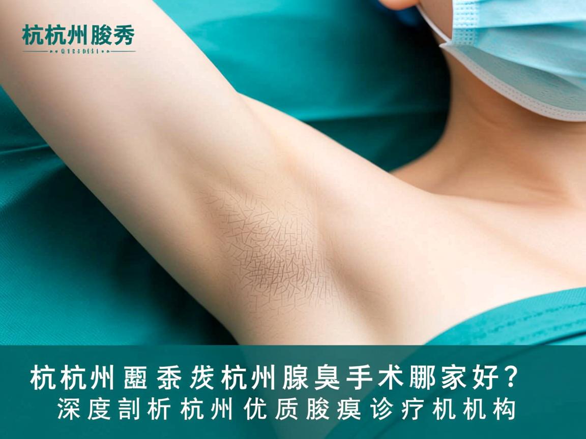 杭州腋秀解析，杭州腋臭手术哪家好？深度剖析杭州优质腋臭诊疗机构