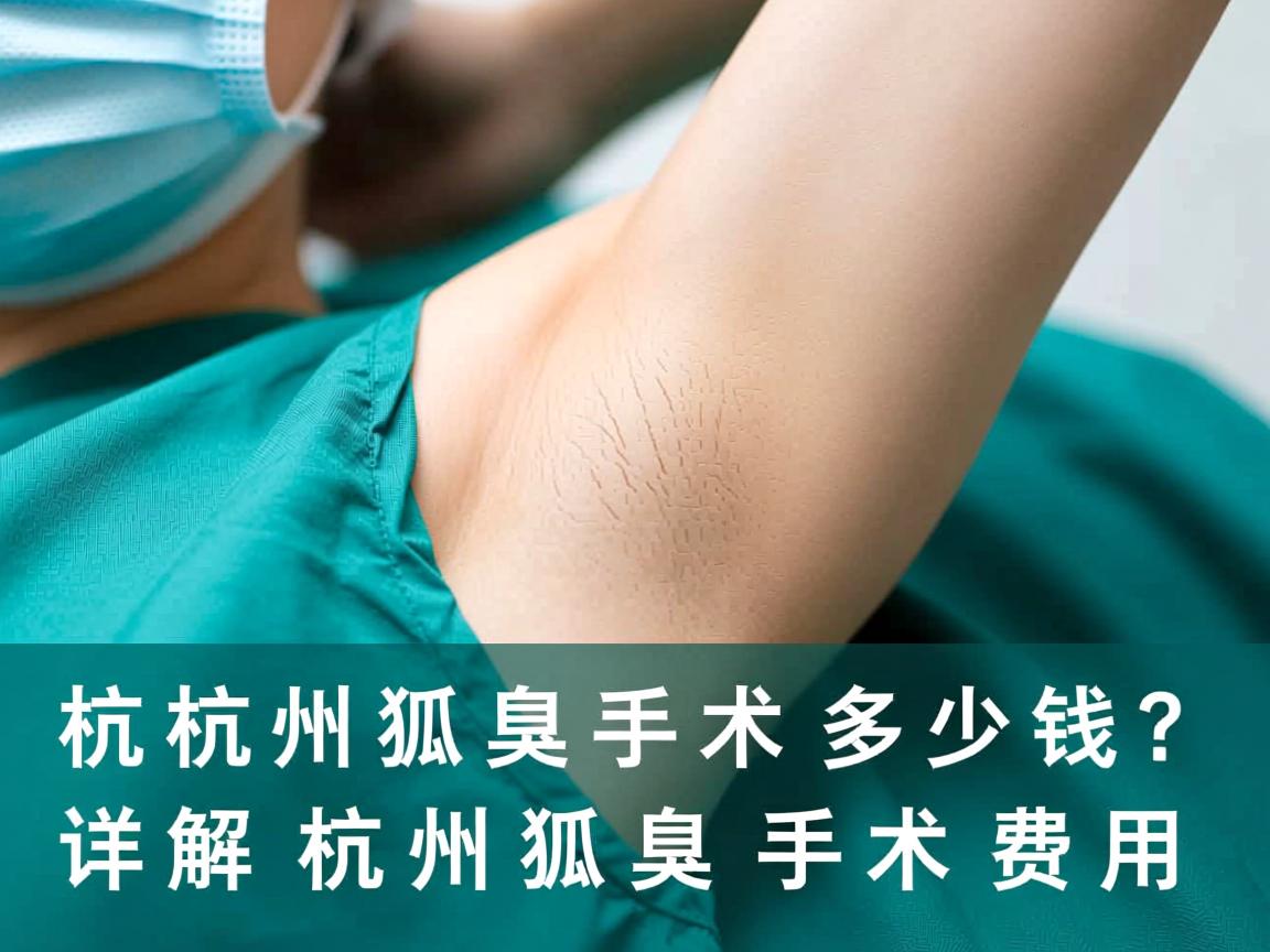 杭州祛狐臭手术多少钱？详解杭州狐臭手术费用