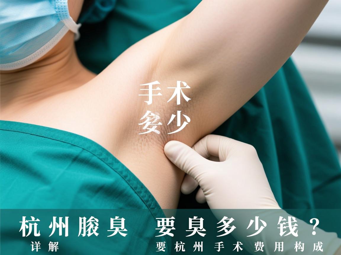 杭州腋臭手术要多少钱？详解杭州腋臭手术费用构成
