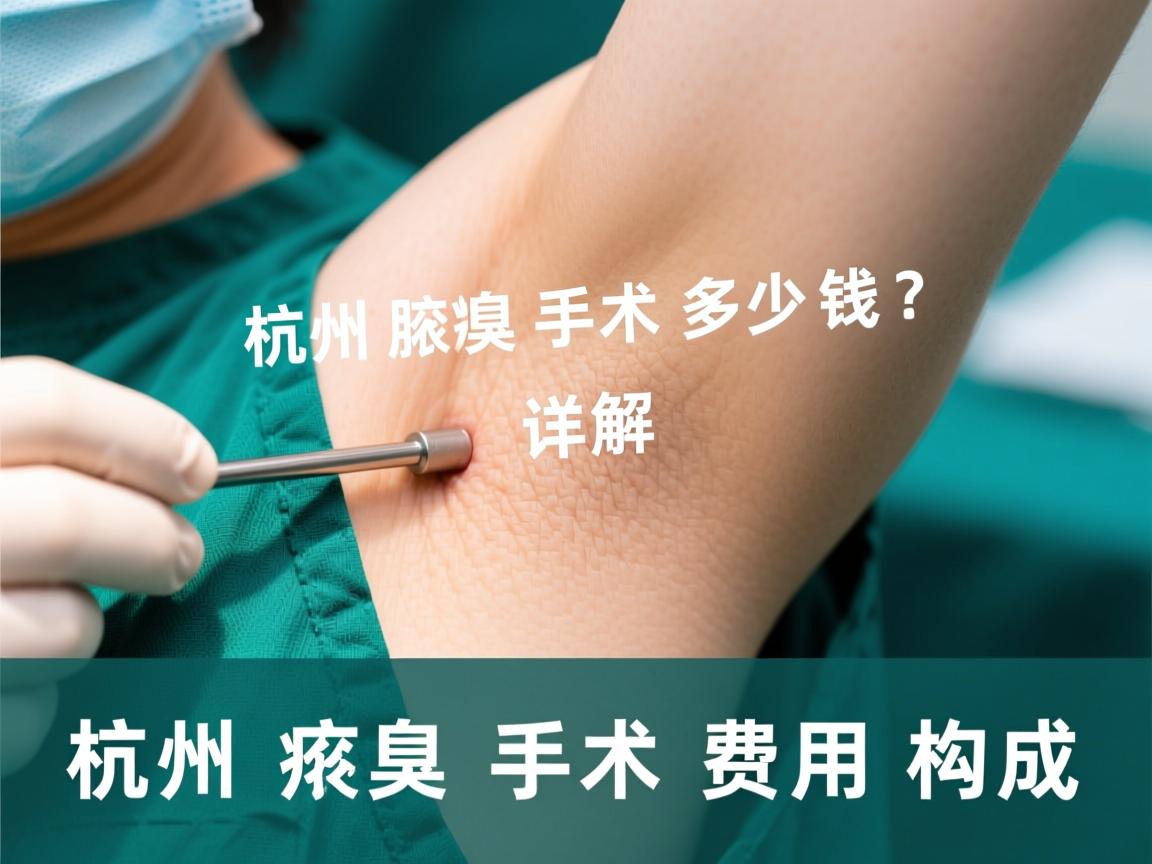 杭州腋臭手术多少钱？详解杭州腋臭手术费用构成