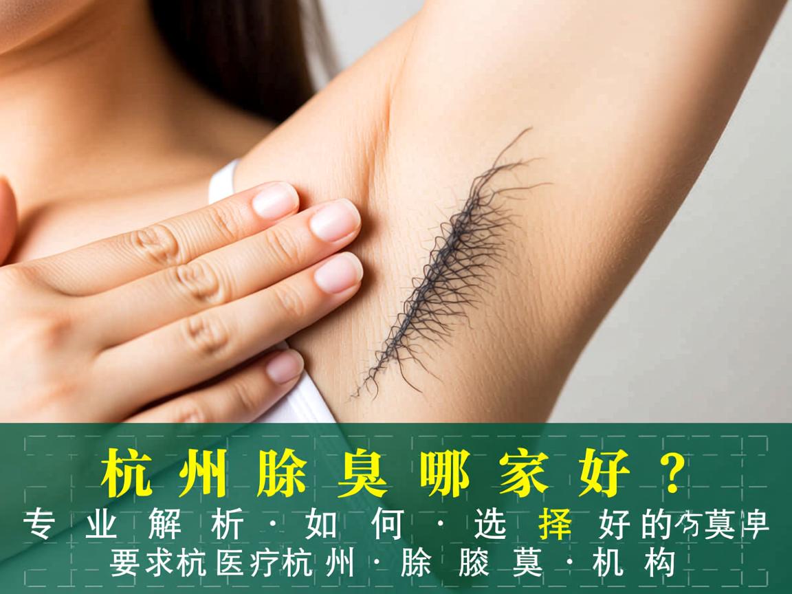 杭州除腋臭哪家好？专业解析如何选择好的杭州除腋臭机构