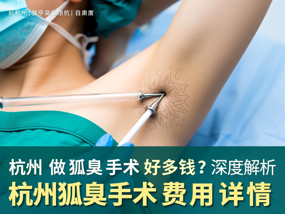 杭州做狐臭手术好多钱？深度解析杭州狐臭手术费用详情