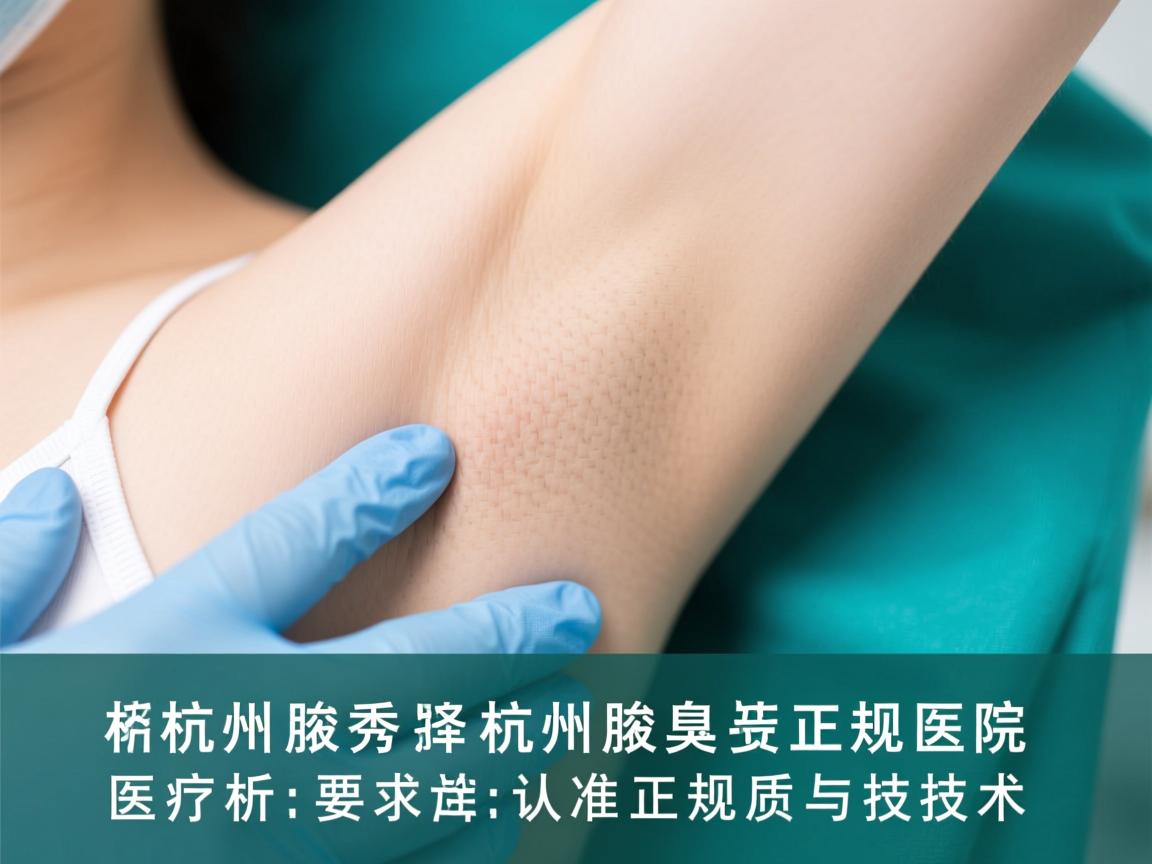 杭州腋秀解析，选择杭州腋臭正规医院，认准正规资质与技术