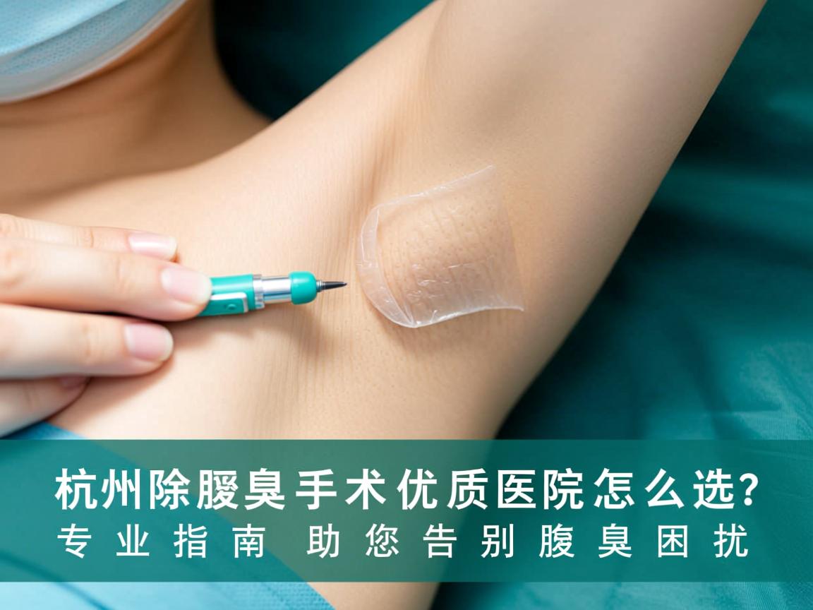 杭州腋秀解析，杭州除腋臭手术优质医院怎么选？专业指南助您告别腋臭困扰