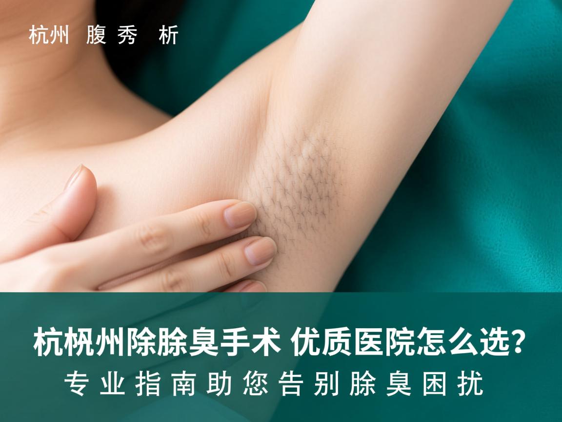 杭州腋秀解析，杭州除腋臭手术优质医院怎么选？专业指南助您告别腋臭困扰
