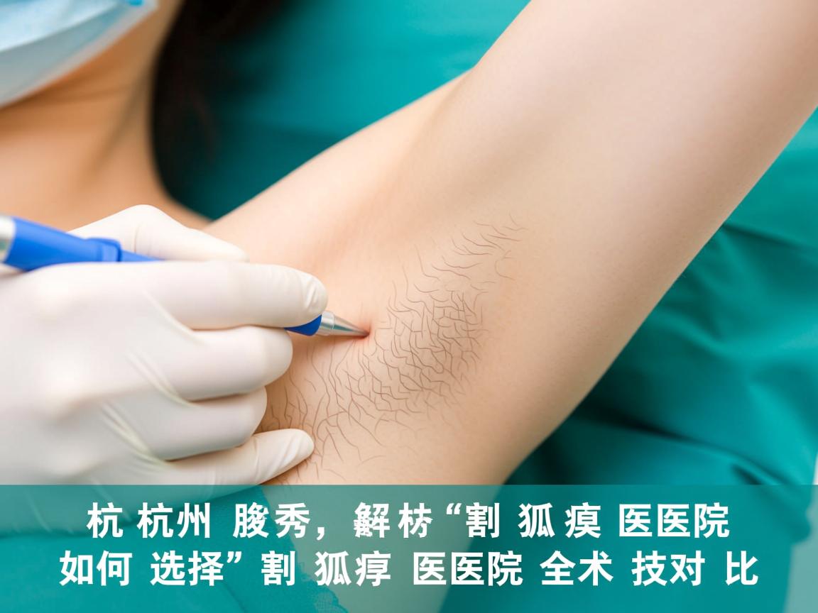 杭州腋秀解析，杭州割狐臭医院如何选择，割狐臭医院技术全对比