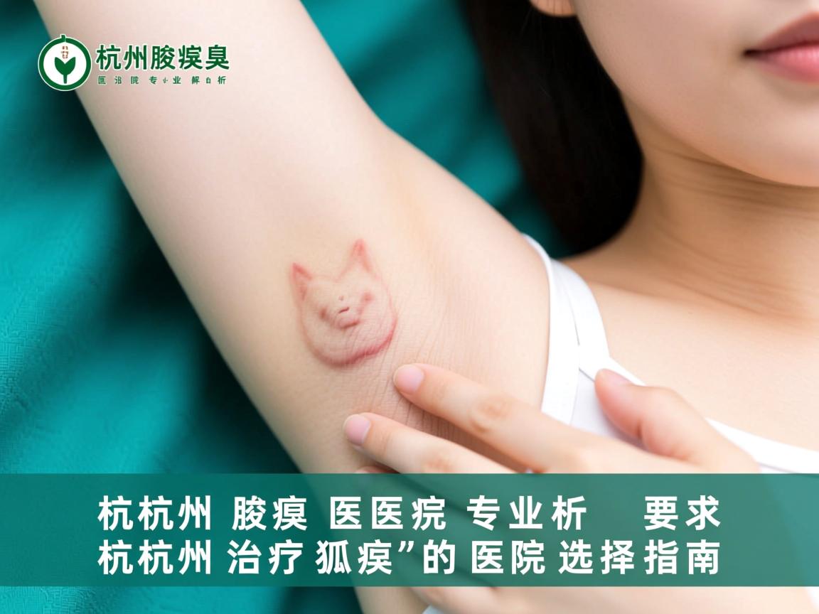 杭州腋臭医院专业解析，杭州治疗狐臭的医院选择指南