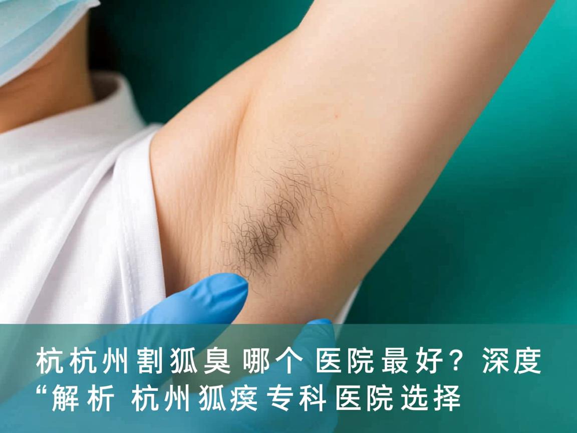 杭州割狐臭哪个医院最好？深度解析杭州狐臭专科医院选择