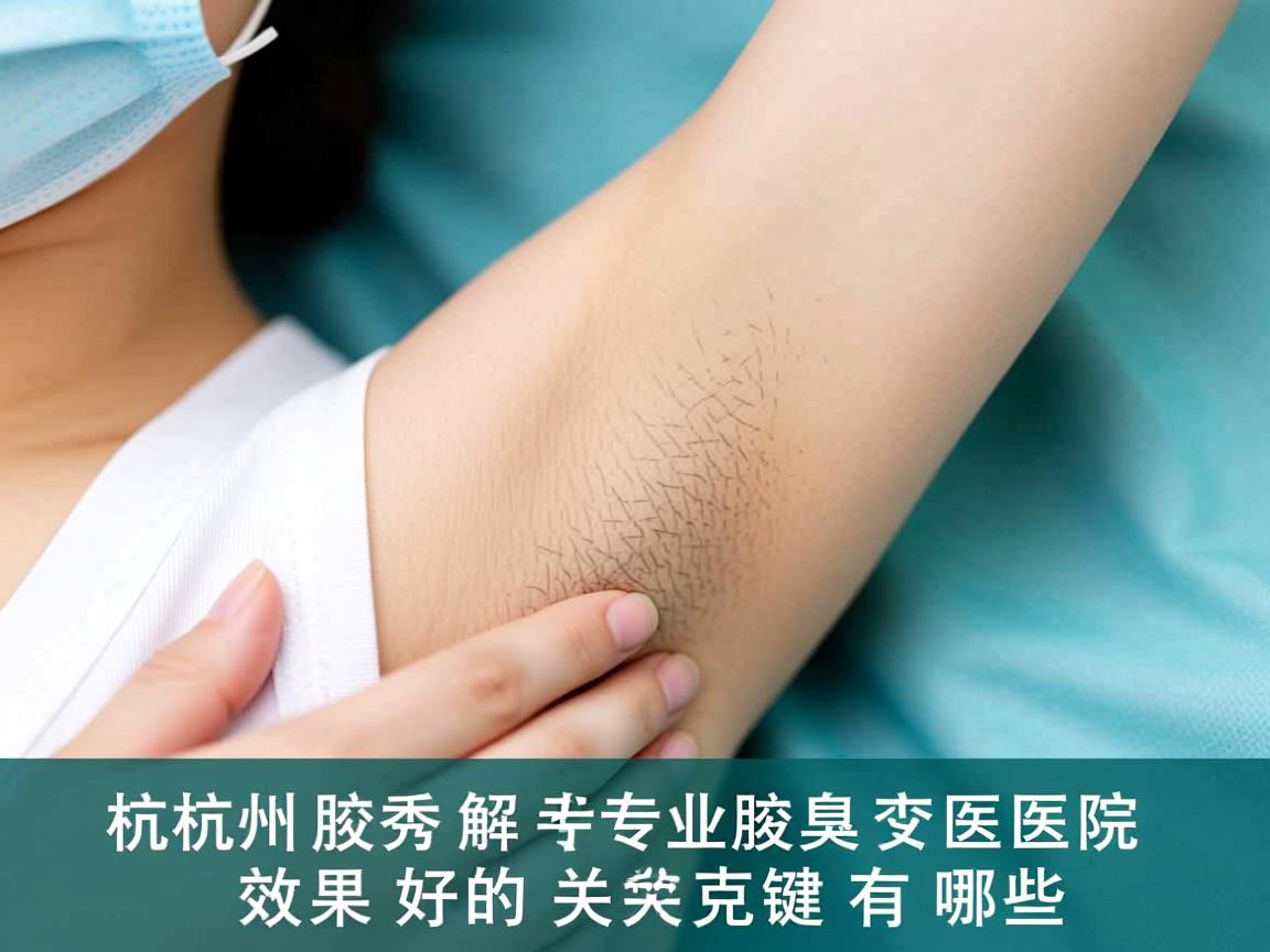 杭州腋秀解析，杭州专业腋臭医院效果好的关键有哪些