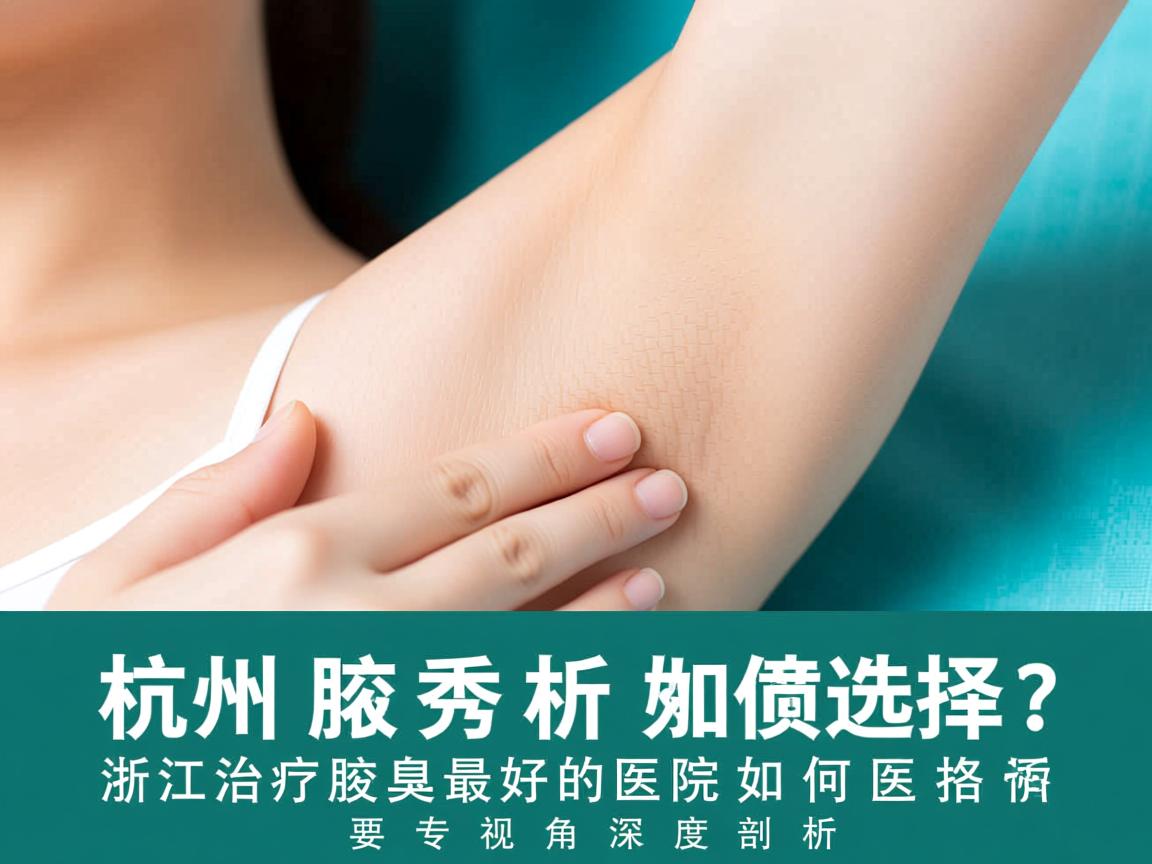 杭州腋秀解析，浙江治疗腋臭最好的医院如何选择？专业视角深度剖析