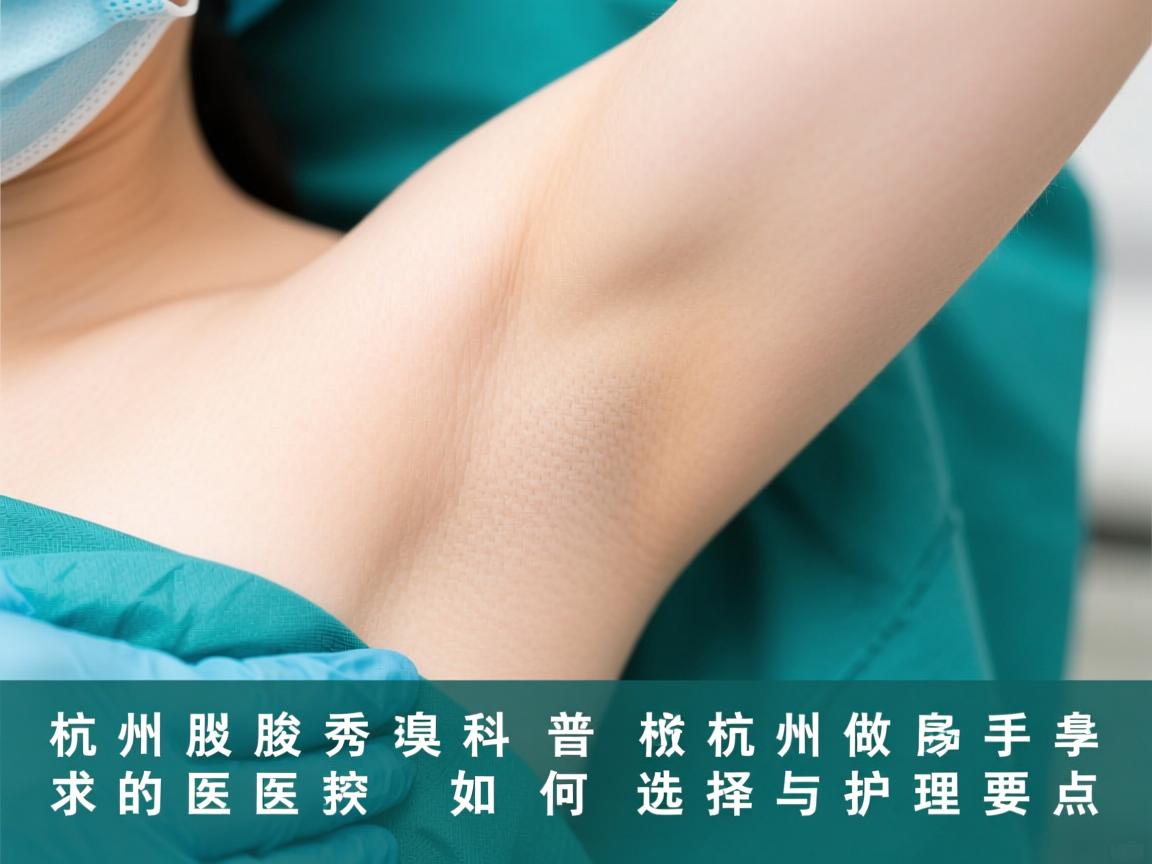 杭州腋秀科普，杭州做腋臭手术的医院如何选择与护理要点