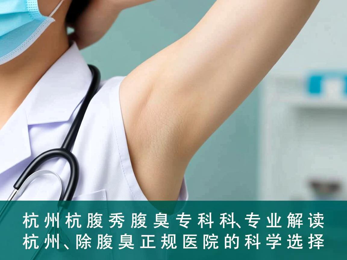 杭州腋秀腋臭专科，专业解读杭州除腋臭正规医院的科学选择