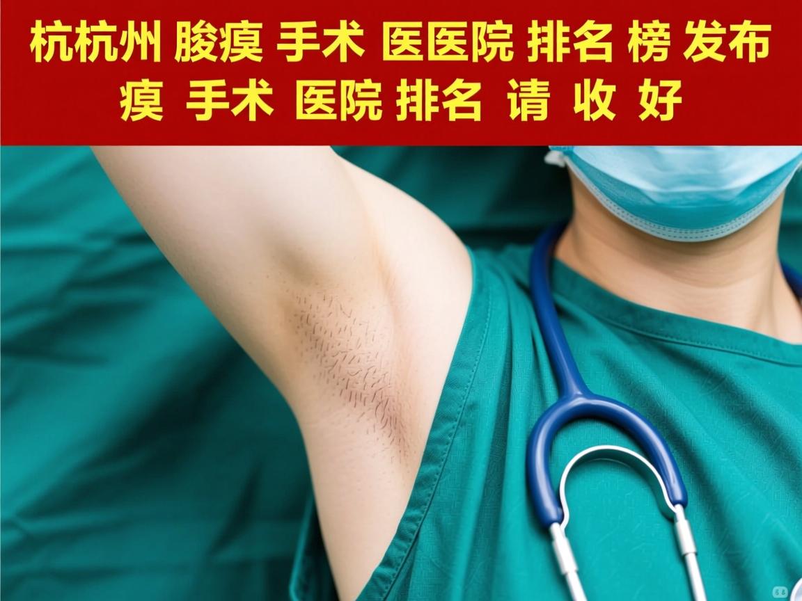 杭州腋臭手术医院排名榜发布，这份腋臭手术医院排名请收好