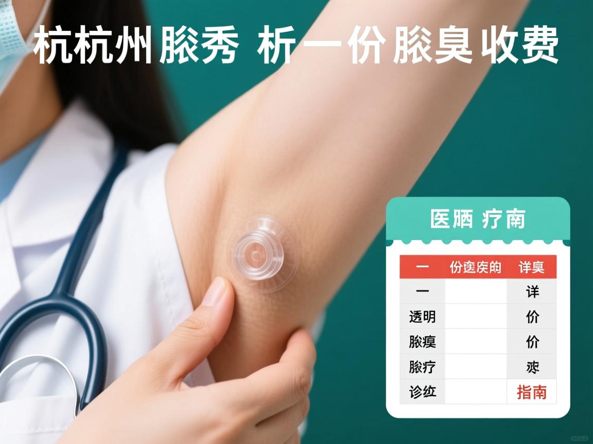 杭州腋秀解析腋臭收费，一份透明详尽的腋臭诊疗价格指南
