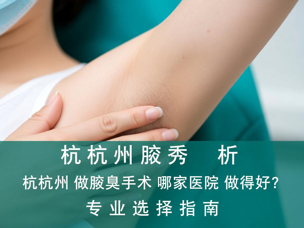 杭州腋秀解析,杭州做腋臭手术哪家医院做得好?专业选择指南 杭州腋秀解析,杭州做腋臭手术哪家医院做得好?专业选择指南