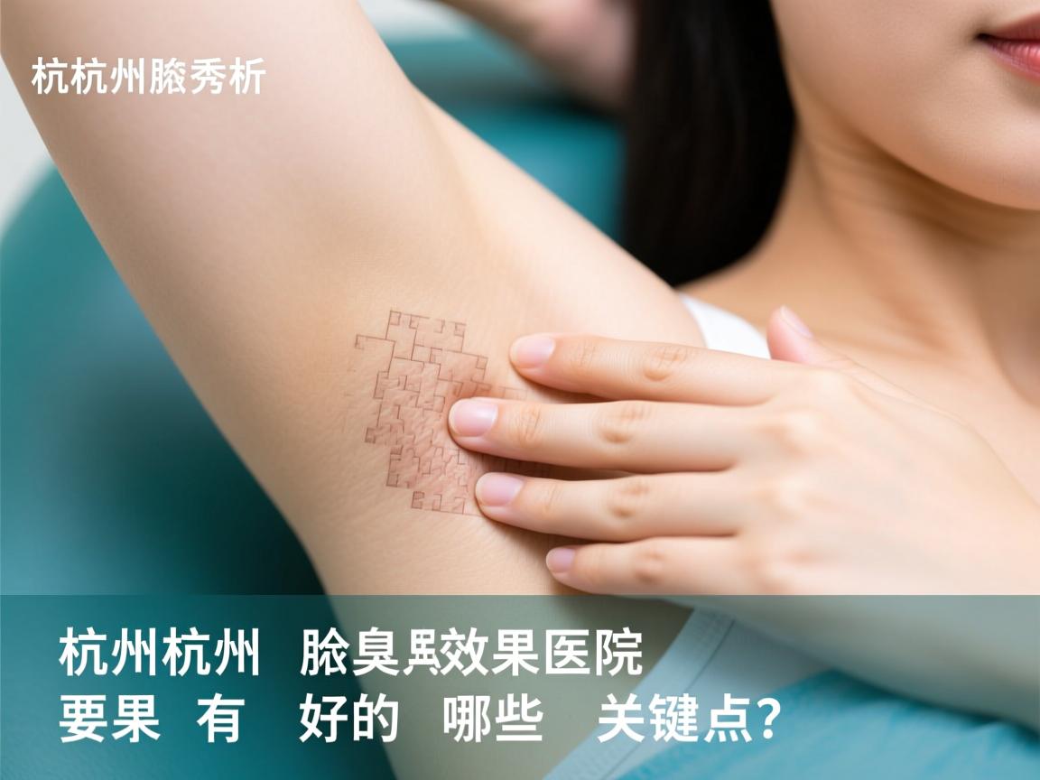杭州腋秀解析，杭州腋臭医院效果好的有哪些关键点？