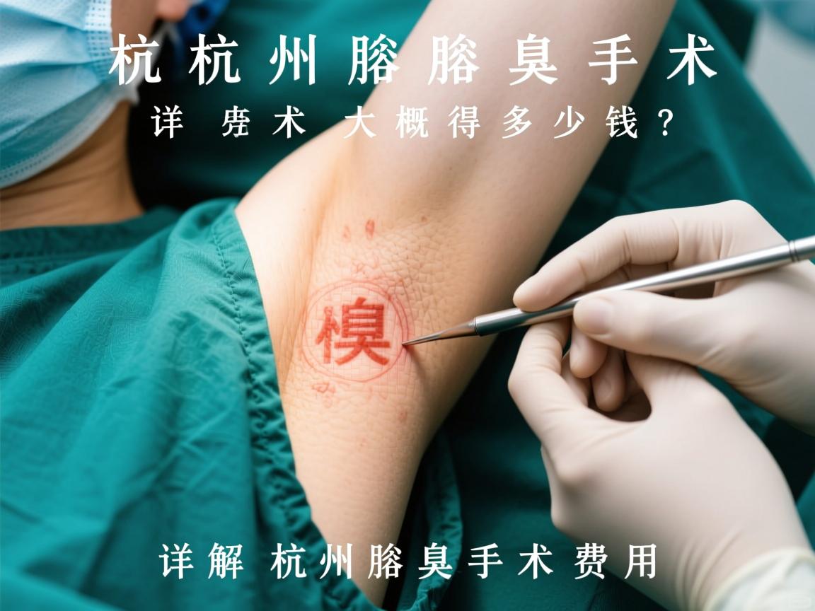 杭州腋臭手术大概得多少钱？详解杭州腋臭手术费用
