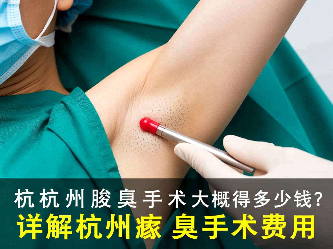 杭州腋臭手术大概得多少钱？详解杭州腋臭手术费用