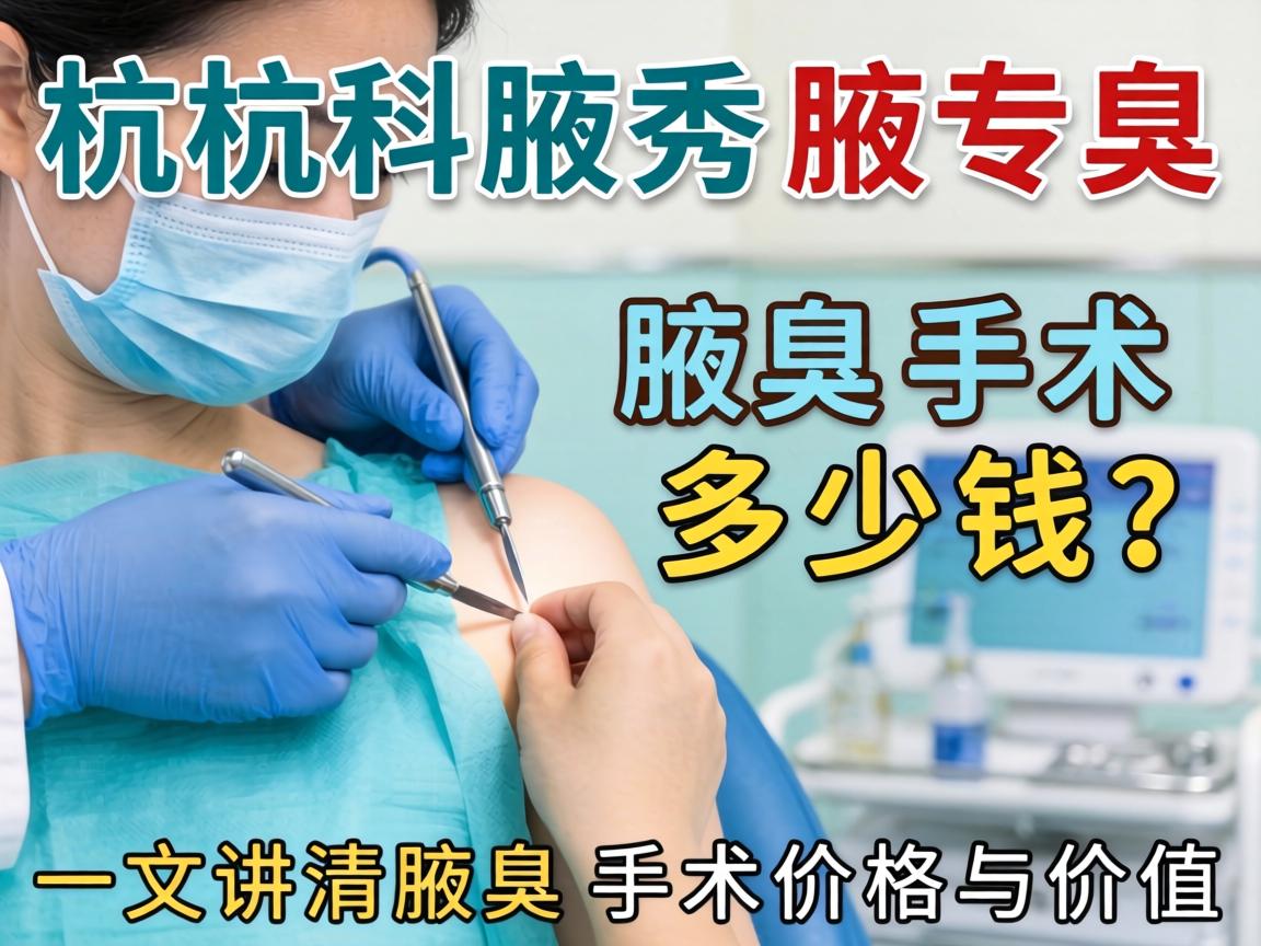 杭州腋秀腋臭专科,腋臭手术多少钱?一文讲清腋臭手术价格与价值 杭州腋秀腋臭专科,腋臭手术多少钱?一文讲清腋臭手术价格与价值