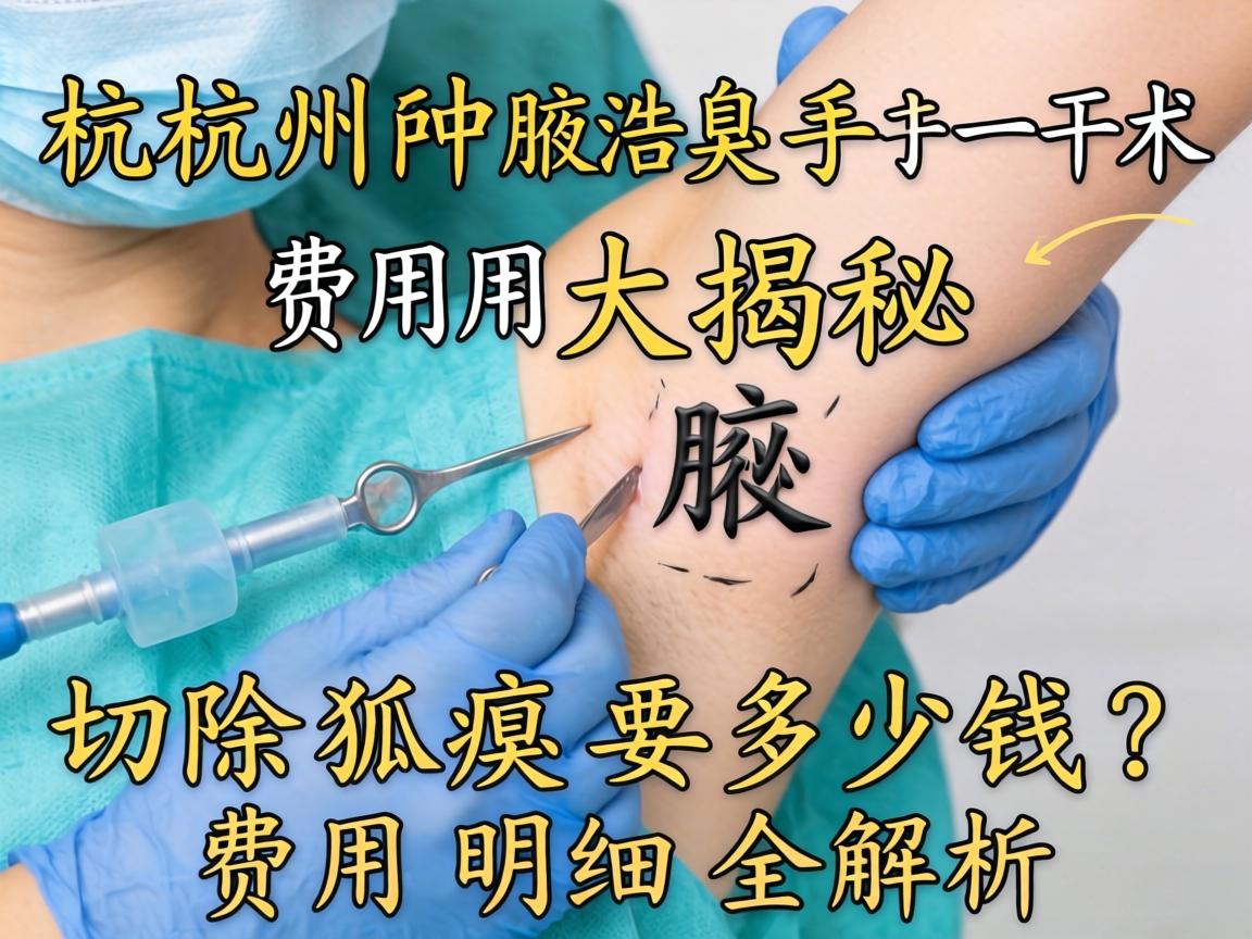 杭州腋臭手术费用大揭秘，切除狐臭要多少钱？费用明细全解析