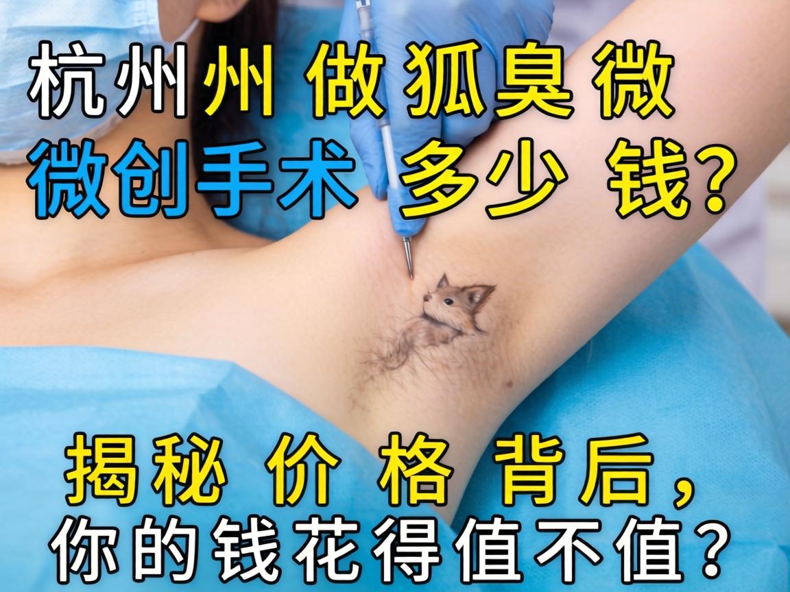 杭州做狐臭微创手术多少钱？揭秘价格背后，你的钱花得值不值？