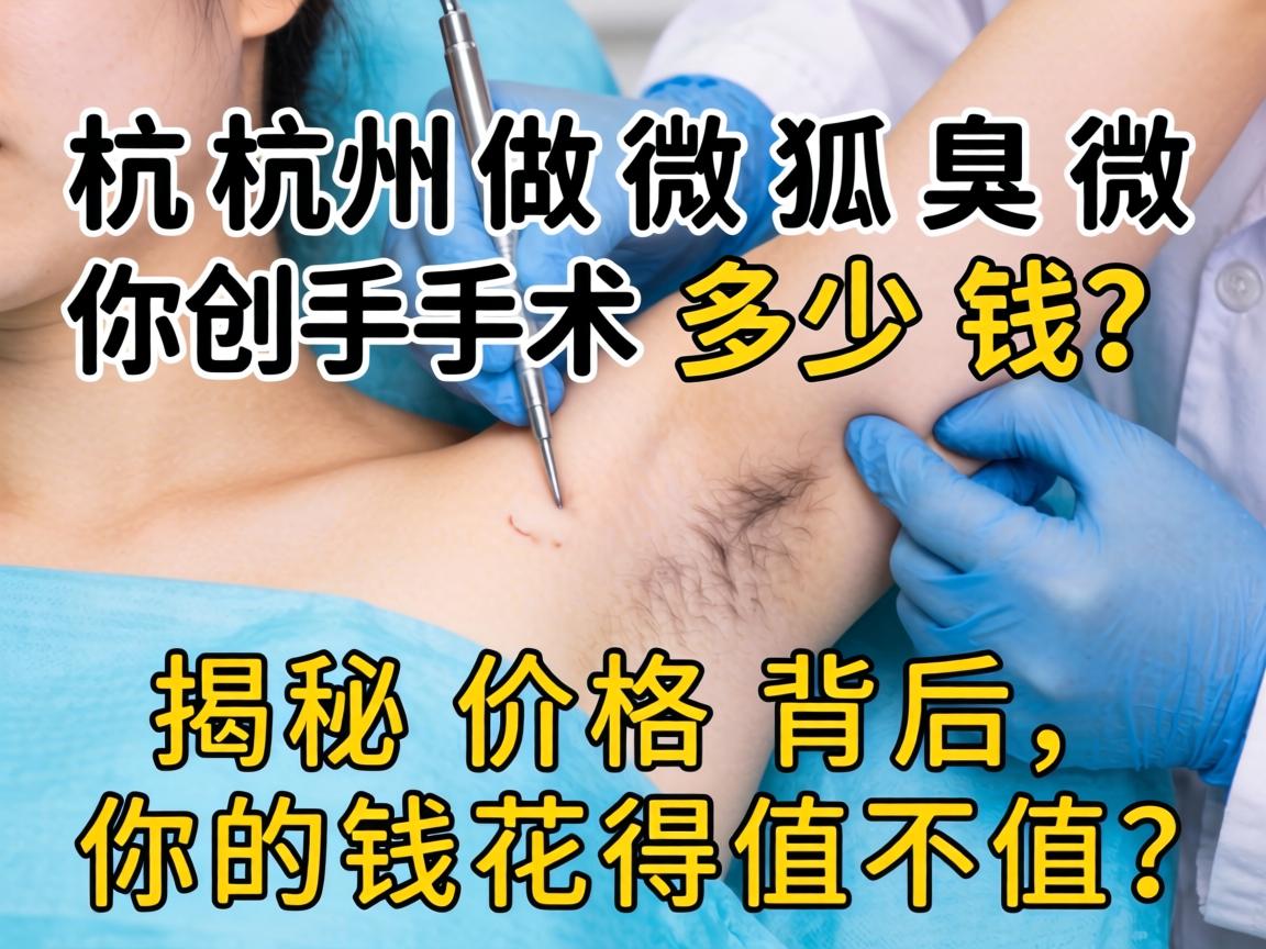 杭州做狐臭微创手术多少钱？揭秘价格背后，你的钱花得值不值？