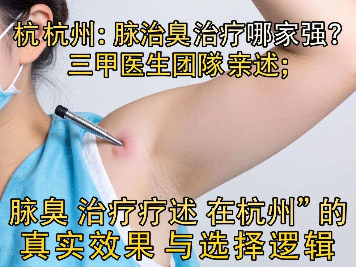 杭州腋臭治疗哪家强？三甲医生团队亲述，腋臭治疗在杭州的真实效果与选择逻辑