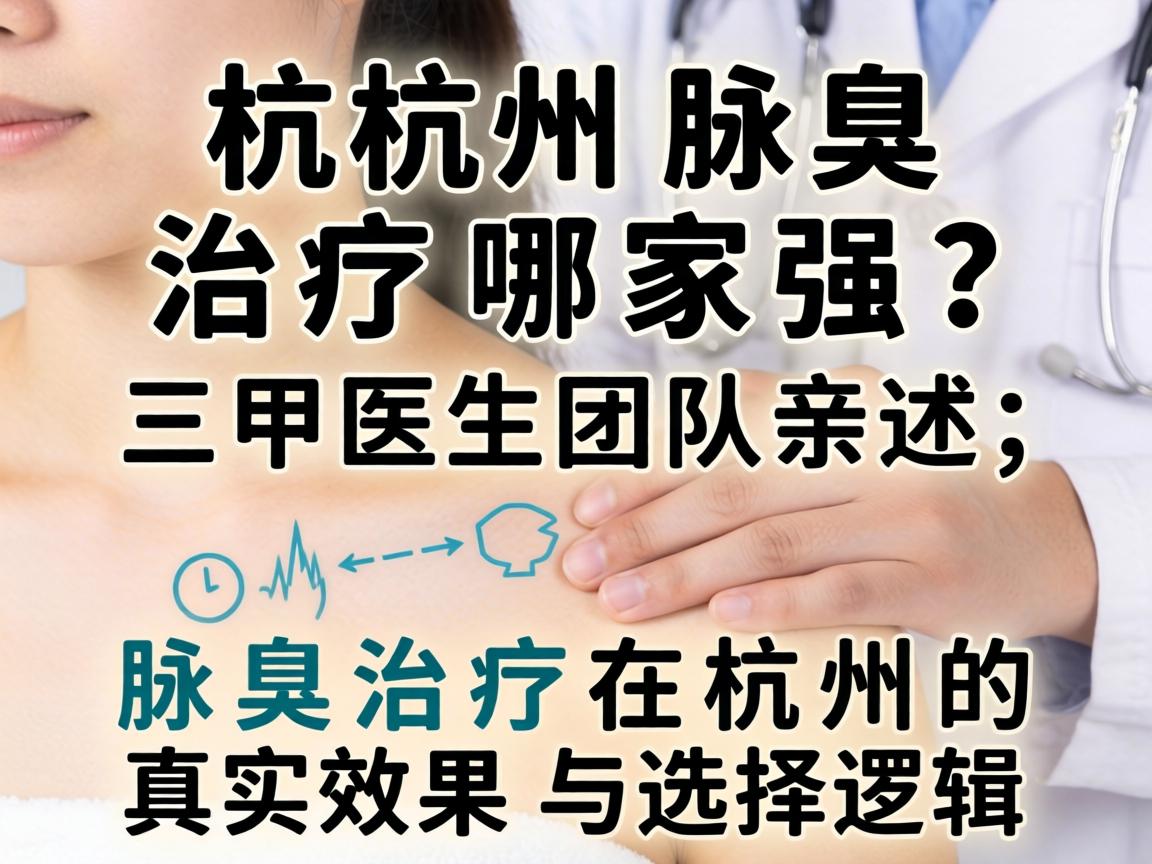 杭州腋臭治疗哪家强？三甲医生团队亲述，腋臭治疗在杭州的真实效果与选择逻辑