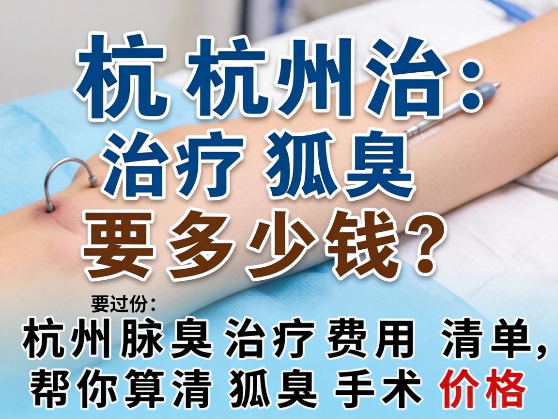 杭州治疗狐臭要多少钱？这份杭州腋臭治疗费用清单，帮你算清狐臭手术价格