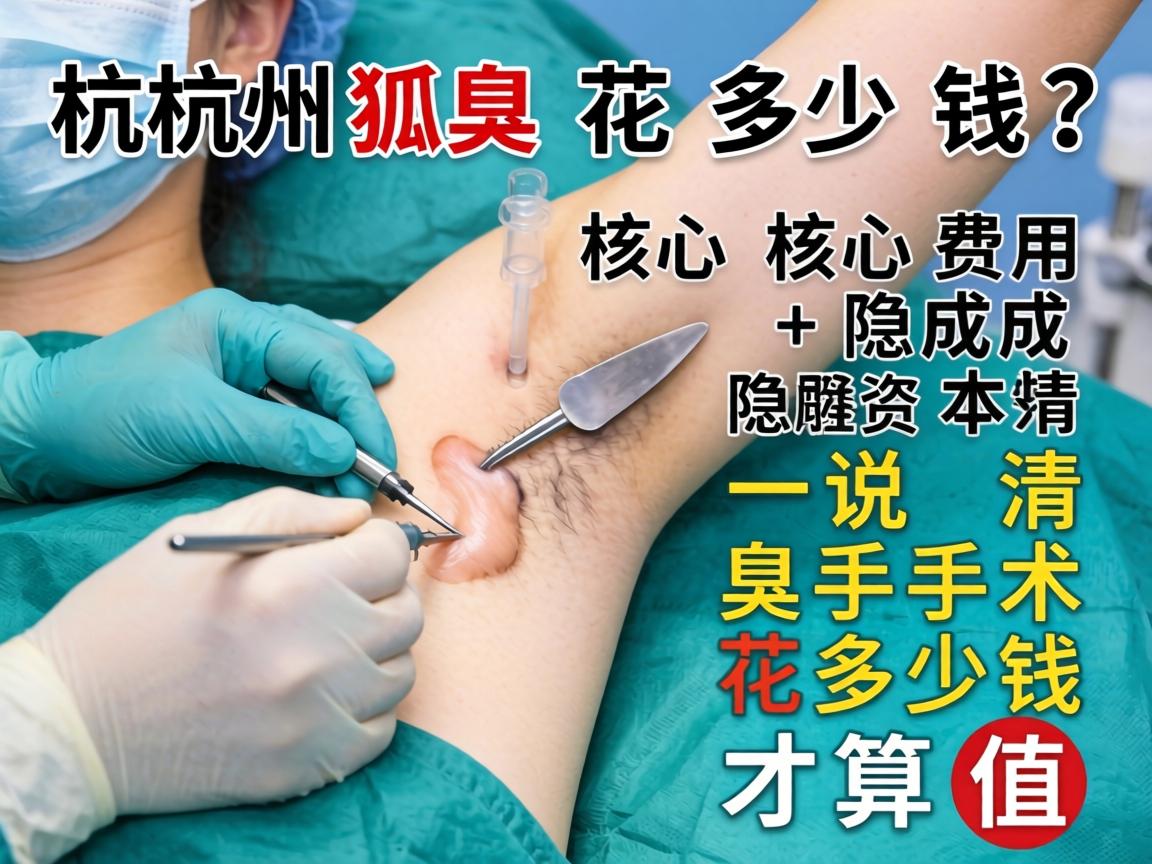 杭州狐臭手术花多少钱？核心费用+隐性成本，一文说清狐臭手术花多少钱才算值