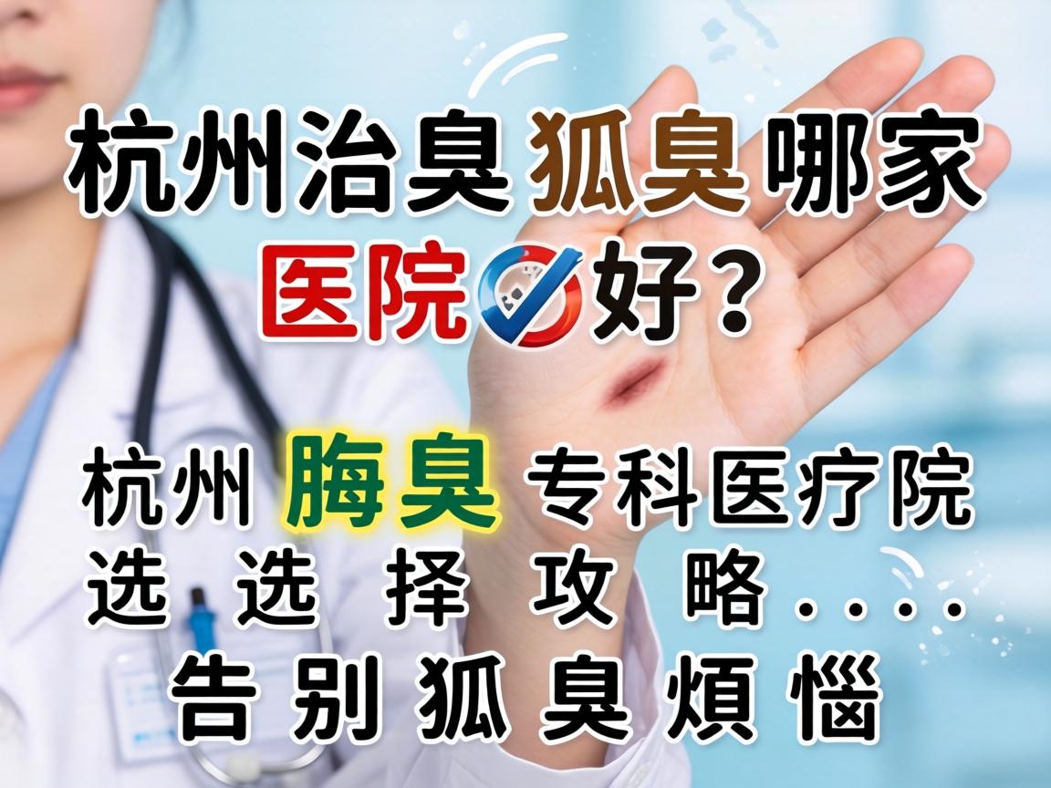 杭州治狐臭哪家医院好？杭州腋臭专科医院选择攻略，告别狐臭烦恼
