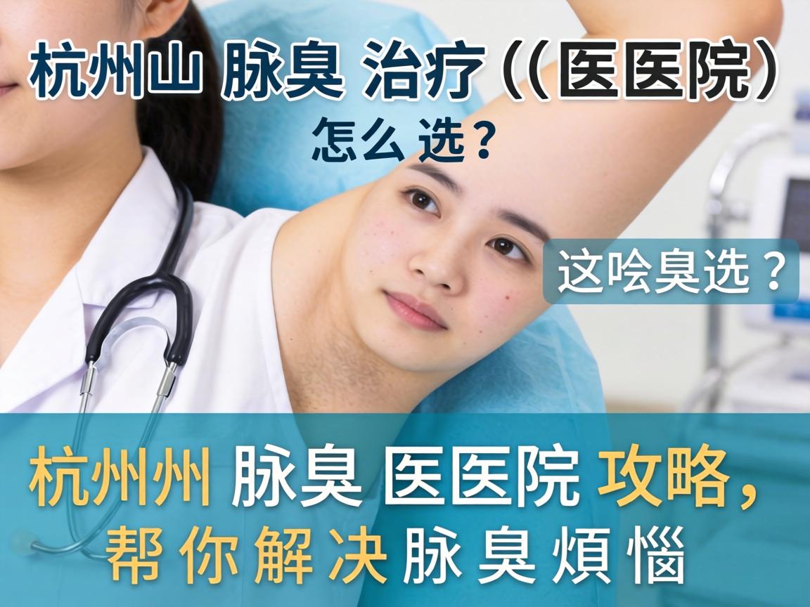 杭州腋臭治疗医院怎么选？这份杭州腋臭医院攻略，帮你解决腋臭烦恼