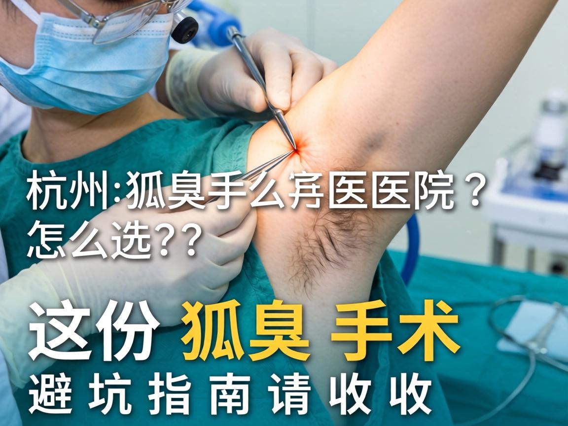 杭州狐臭手术医院怎么选？这份狐臭手术避坑指南请收好