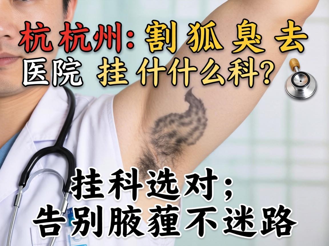 杭州割狐臭去医院挂什么科？挂科选对，告别腋臭不迷路