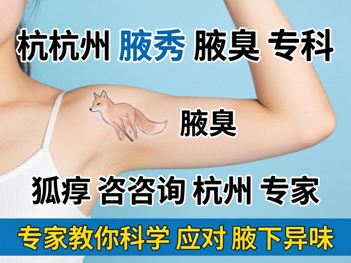 杭州腋秀腋臭专科，狐臭咨询杭州专家，专家教你科学应对腋下异味
