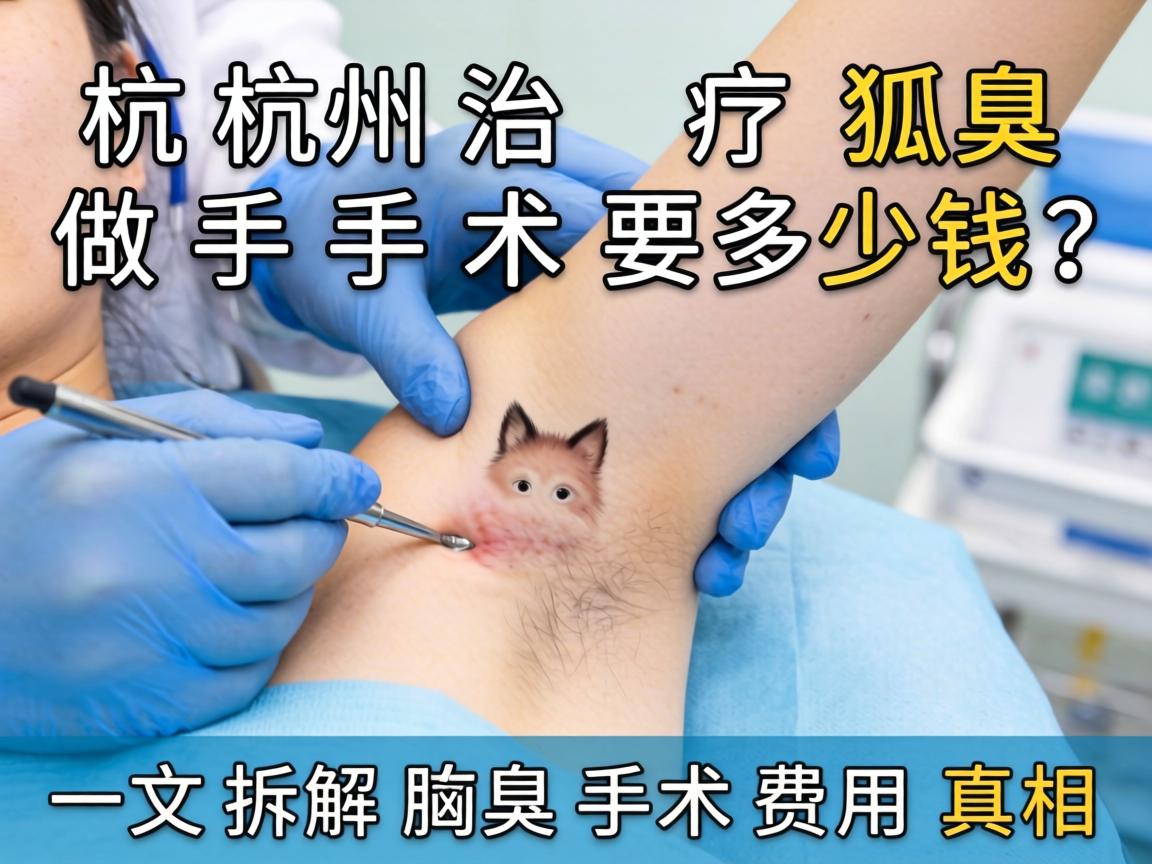 杭州治疗狐臭做手术要多少钱？一文拆解腋臭手术费用真相