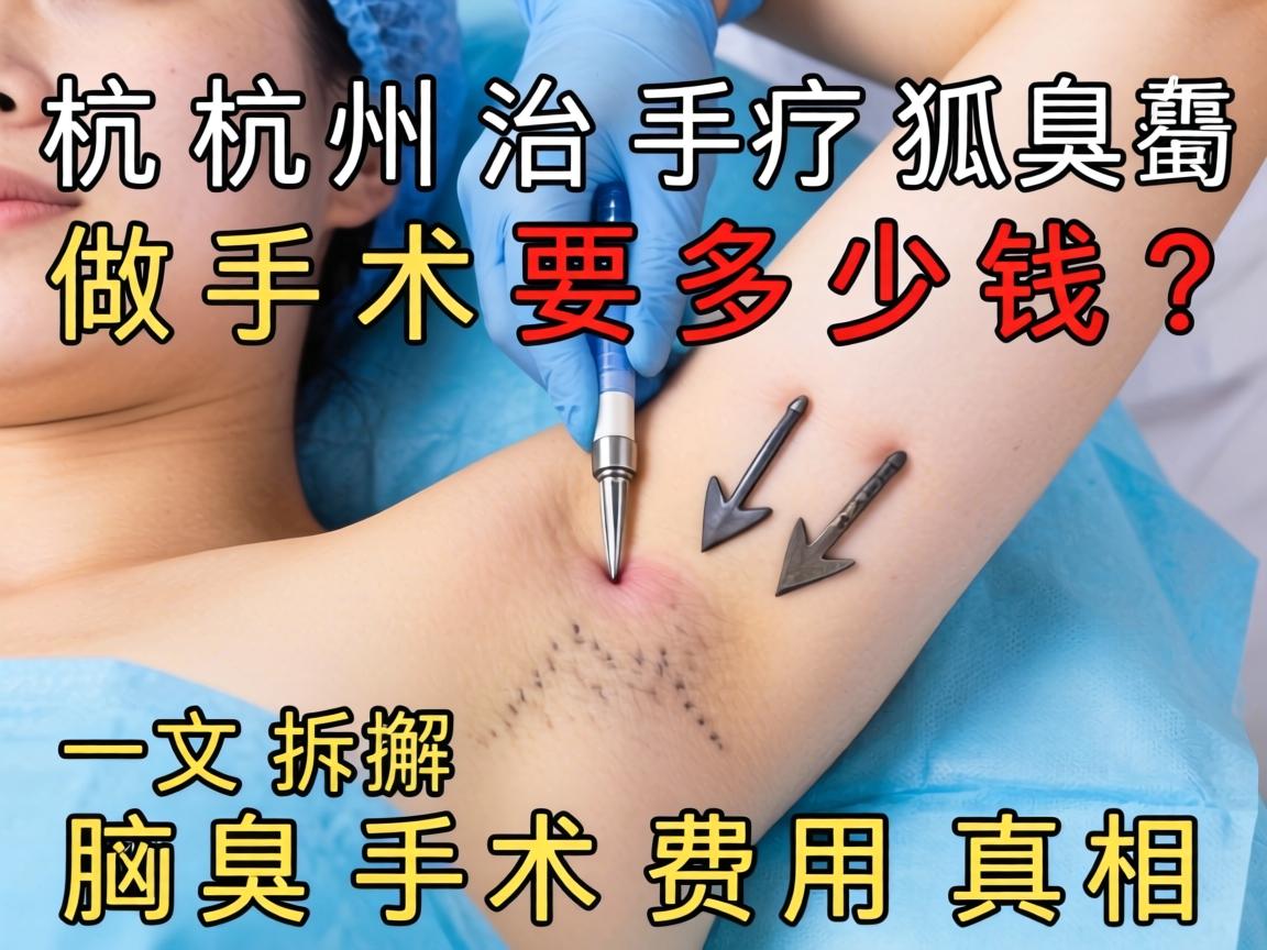 杭州治疗狐臭做手术要多少钱？一文拆解腋臭手术费用真相