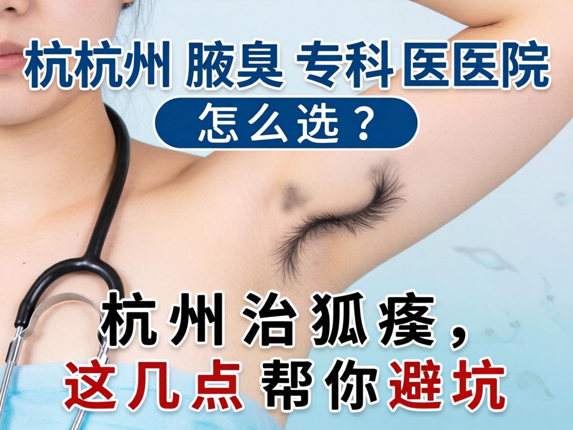 杭州腋臭专科医院怎么选？杭州治狐臭，这几点帮你避坑