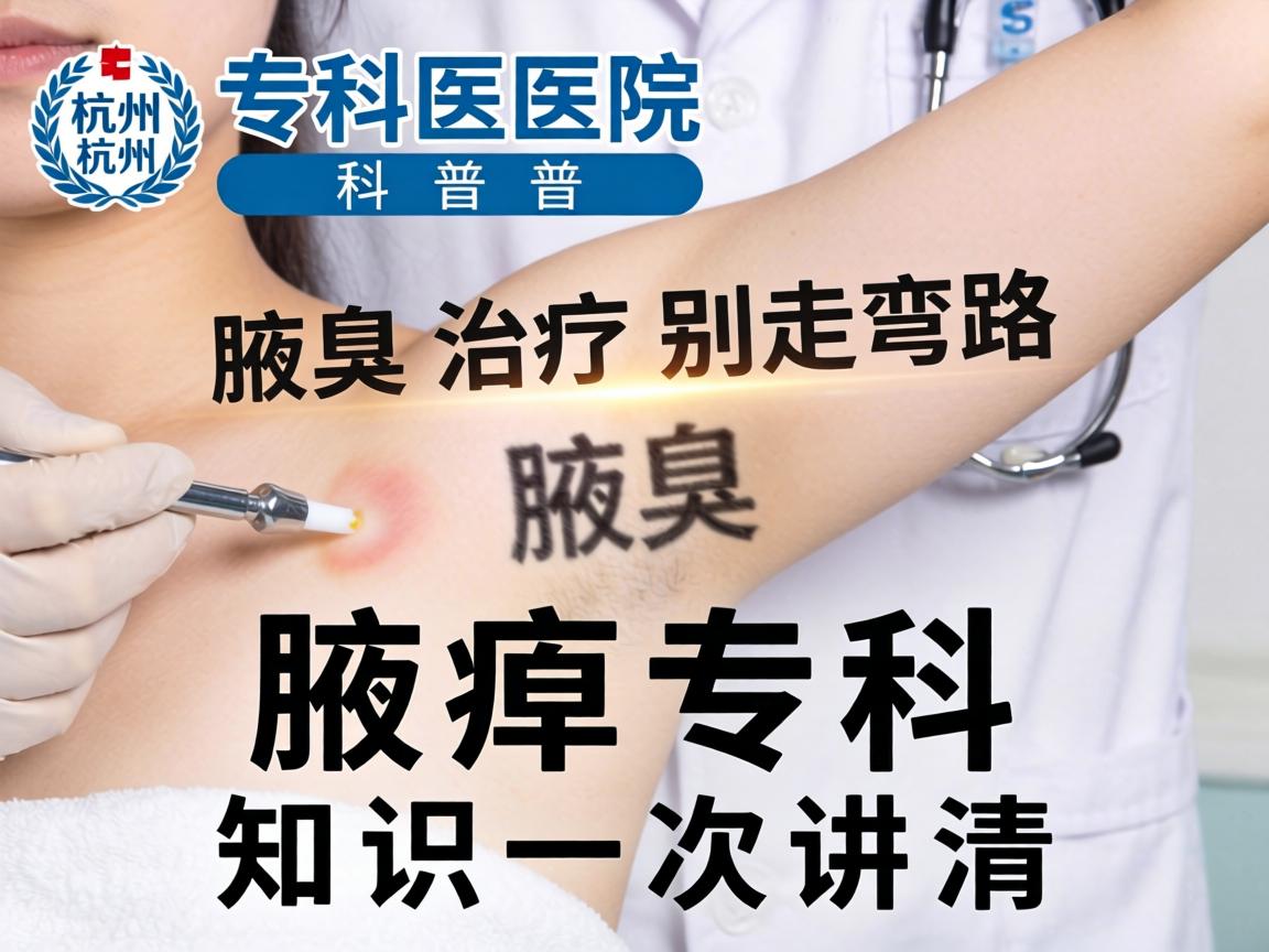 杭州腋臭专科医院科普，腋臭治疗别走弯路，腋臭专科知识一次讲清