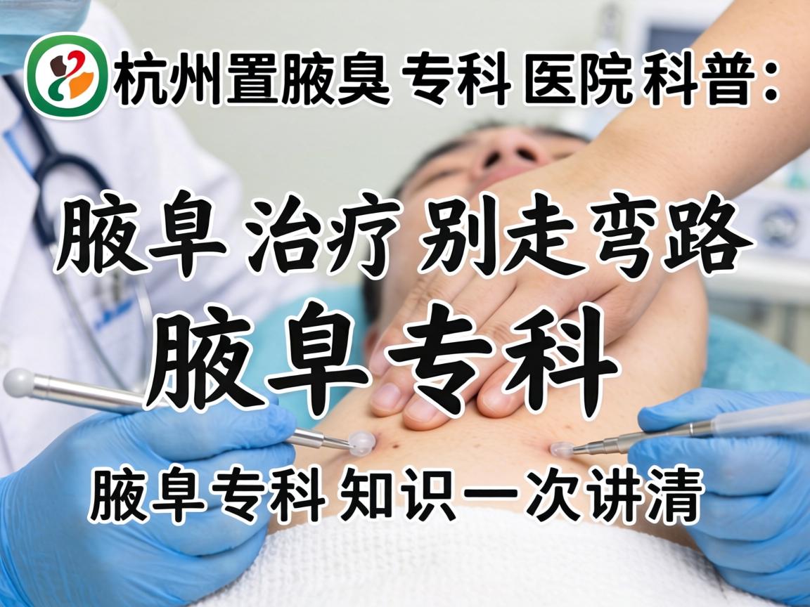 杭州腋臭专科医院科普，腋臭治疗别走弯路，腋臭专科知识一次讲清