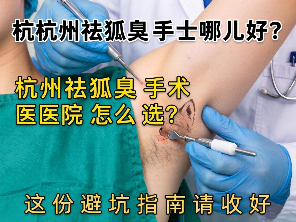 杭州祛狐臭手术哪儿好？杭州祛狐臭手术医院怎么选？这份避坑指南请收好