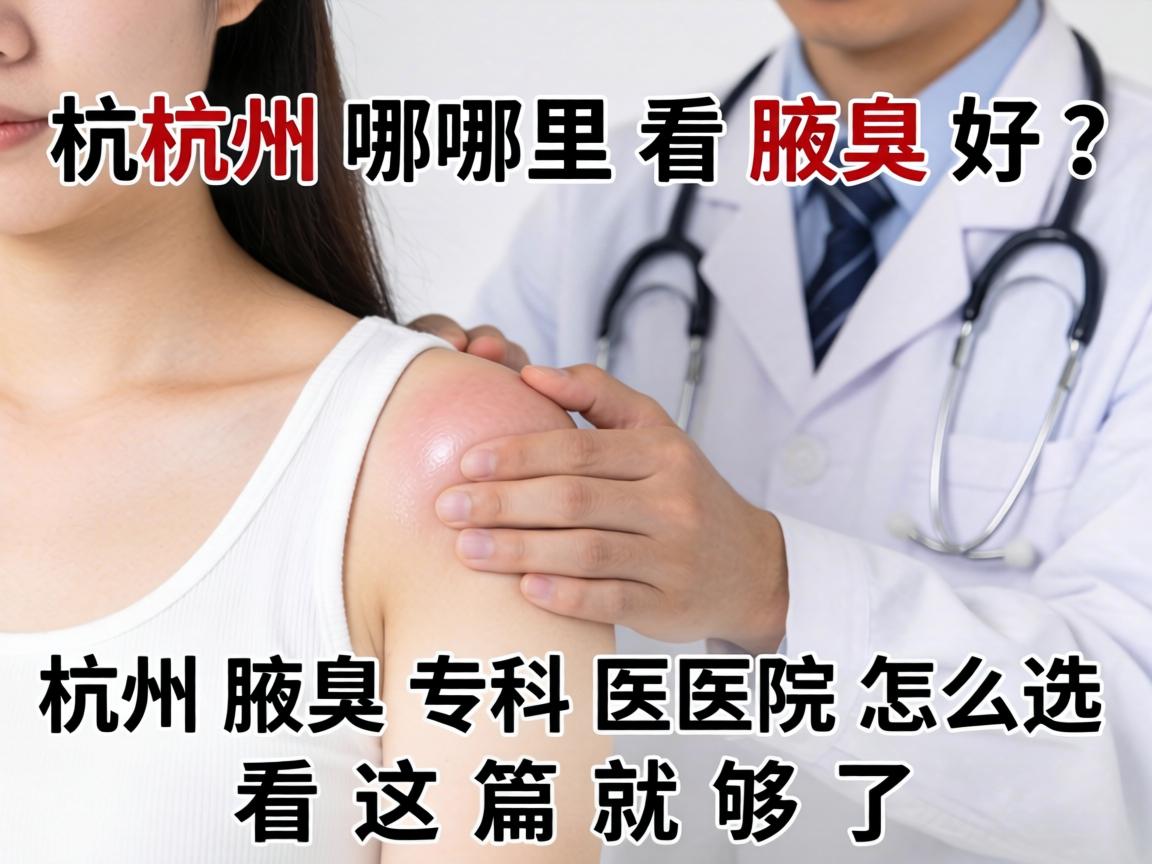 杭州哪里看腋臭好？杭州腋臭专科医院怎么选？看这篇就够了