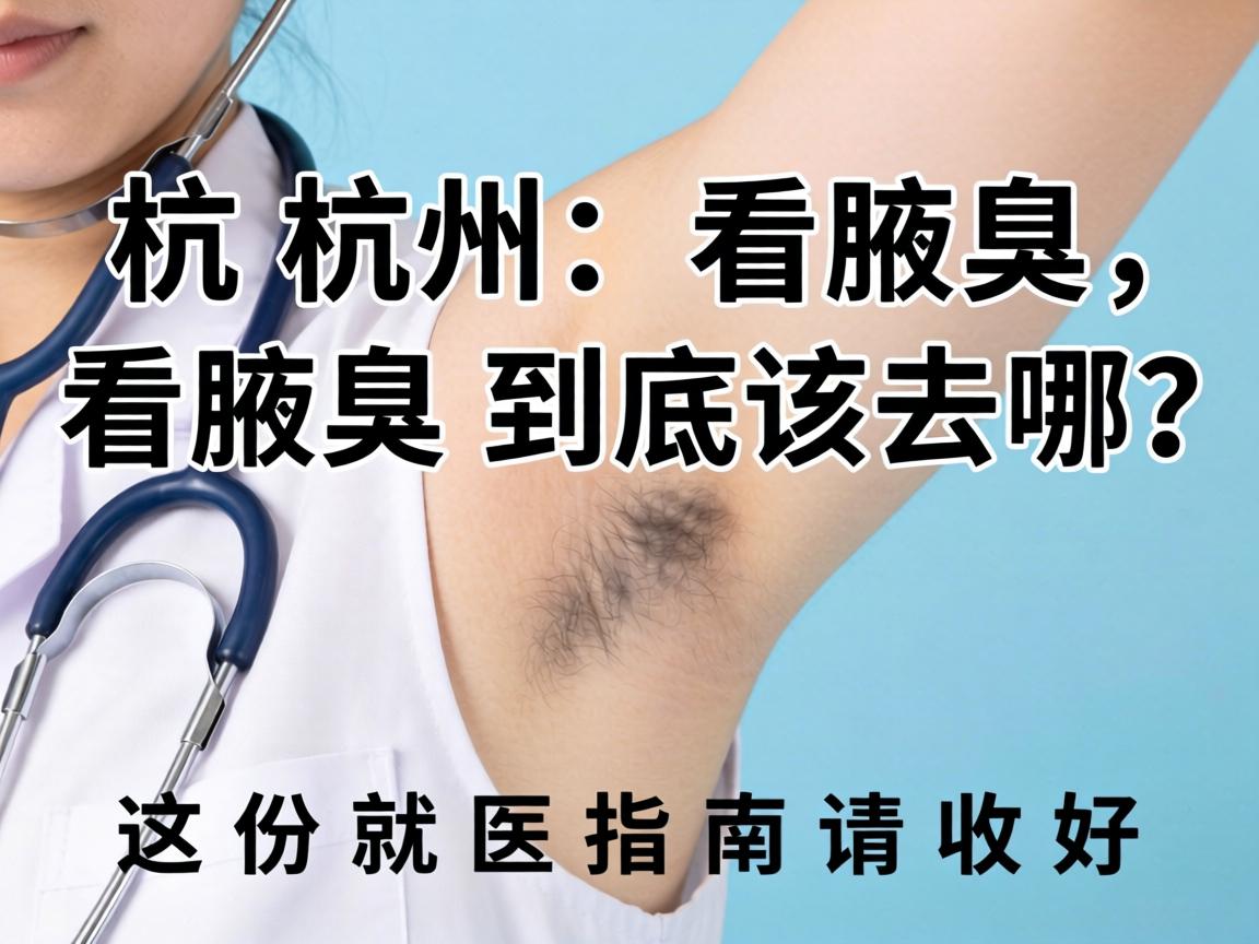 杭州看腋臭，看腋臭到底该去哪？这份就医指南请收好