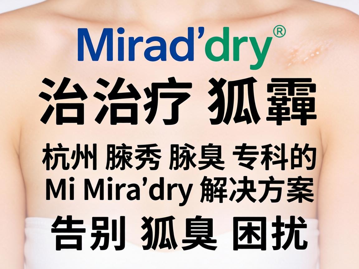 Miradry治疗狐臭，杭州腋秀腋臭专科的Miradry解决方案，告别狐臭困扰