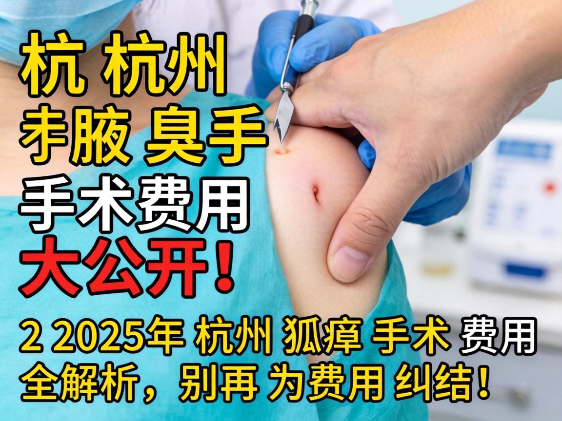 杭州腋臭手术费用大公开！2025年杭州狐臭手术费用全解析，别再为费用纠结！