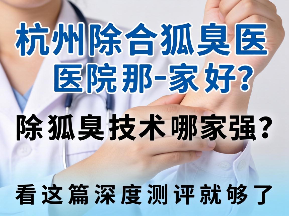 杭州除狐臭医院那家好？除狐臭技术哪家强？看这篇深度测评就够了